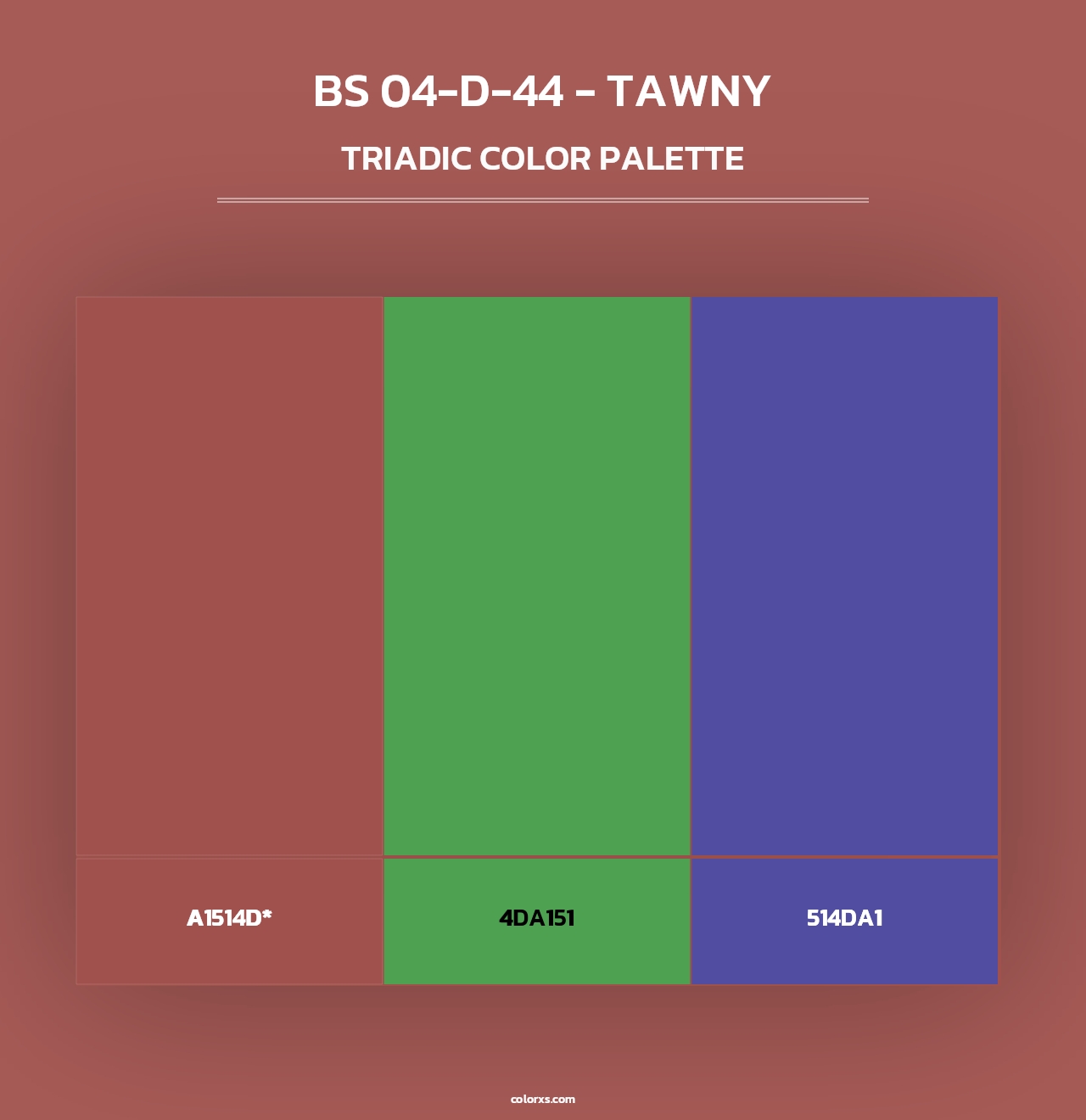 BS 04-D-44 - Tawny - Triadic Color Palette