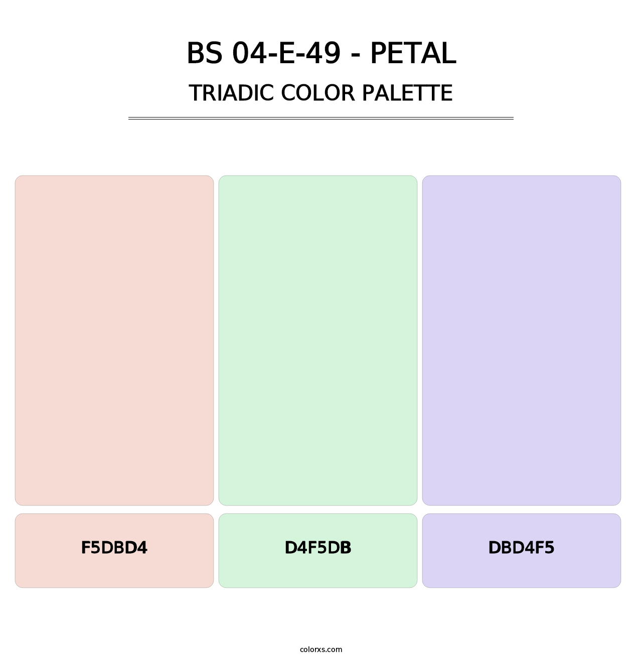 BS 04-E-49 - Petal - Triadic Color Palette