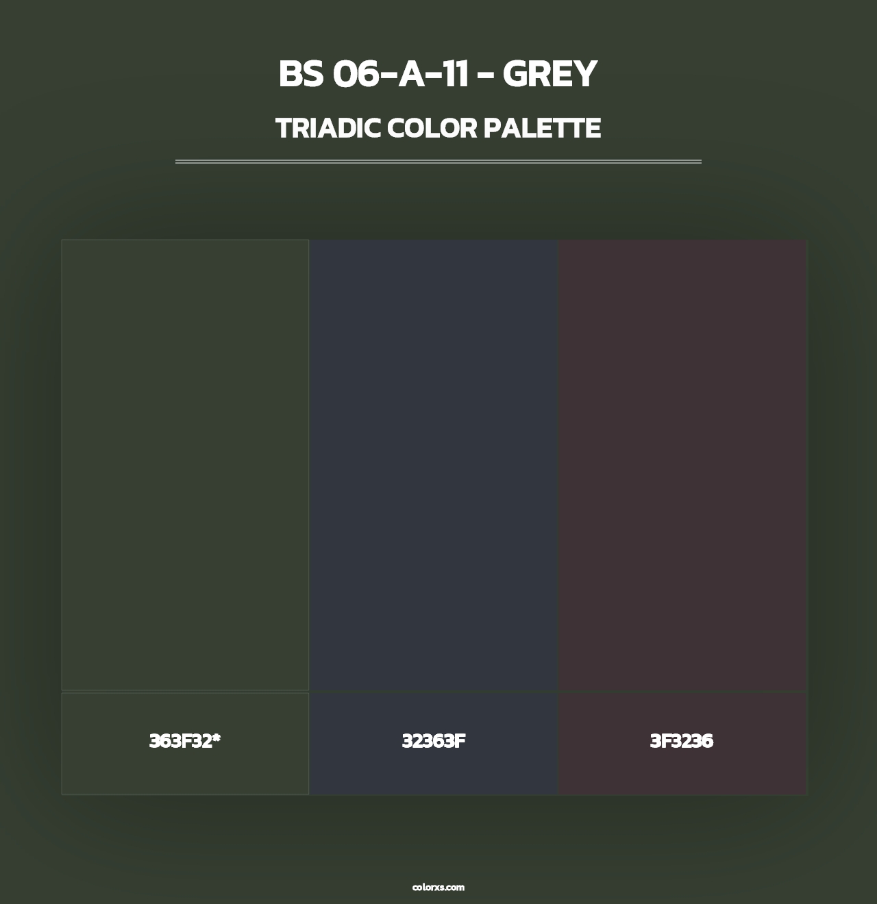 BS 06-A-11 - Grey - Triadic Color Palette