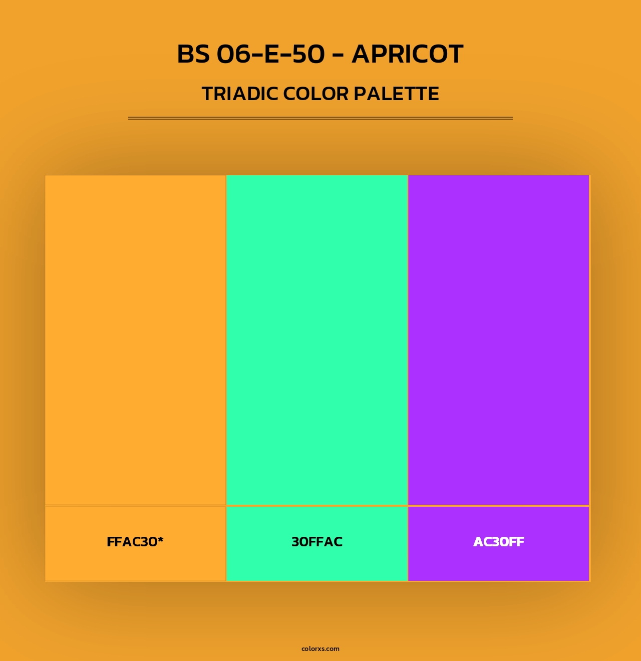 BS 06-E-50 - Apricot - Triadic Color Palette