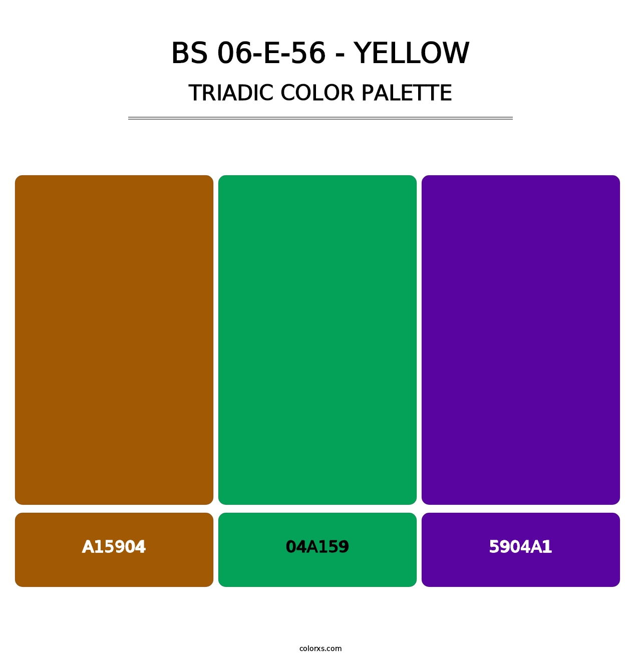 BS 06-E-56 - Yellow - Triadic Color Palette