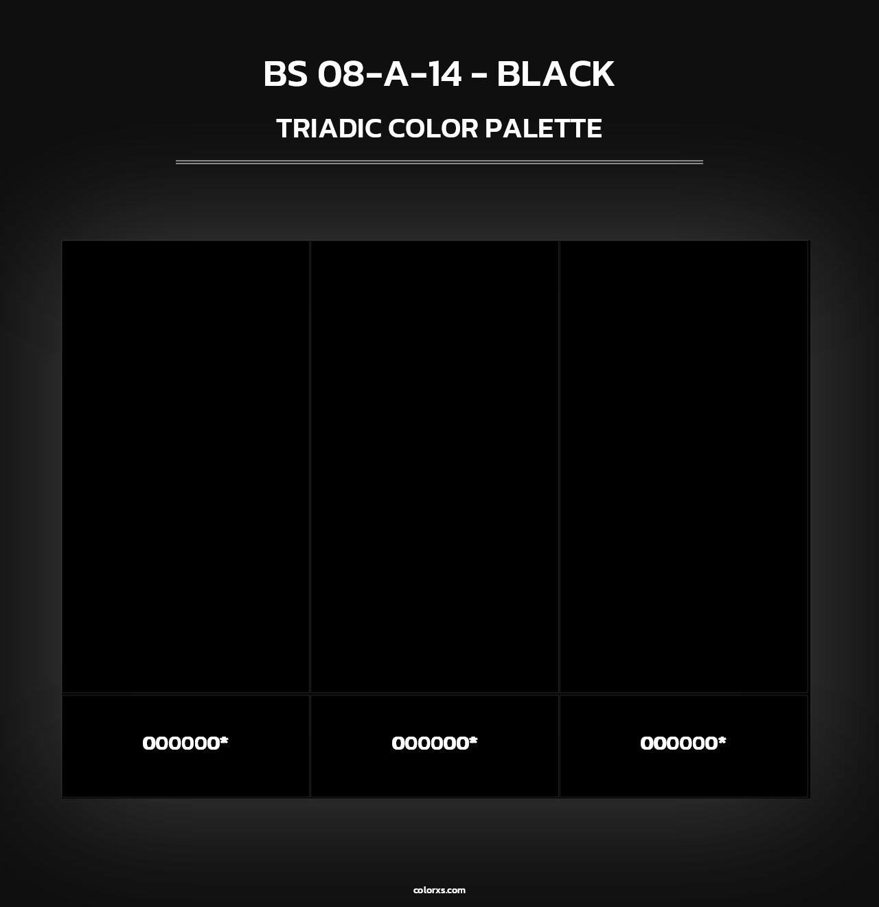 BS 08-A-14 - Black - Triadic Color Palette