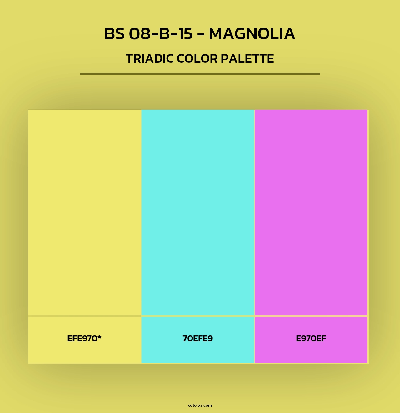BS 08-B-15 - Magnolia - Triadic Color Palette