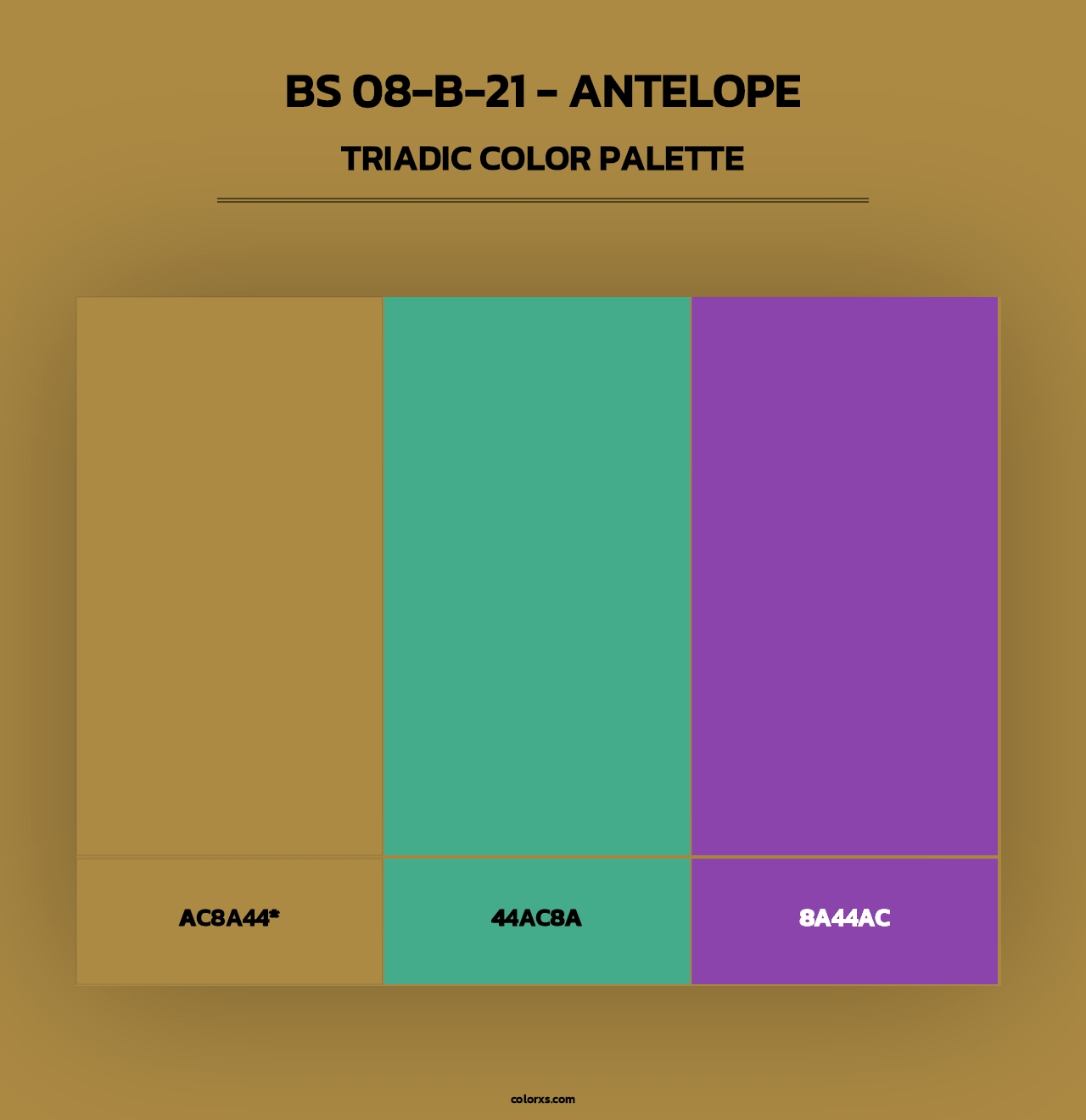 BS 08-B-21 - Antelope - Triadic Color Palette