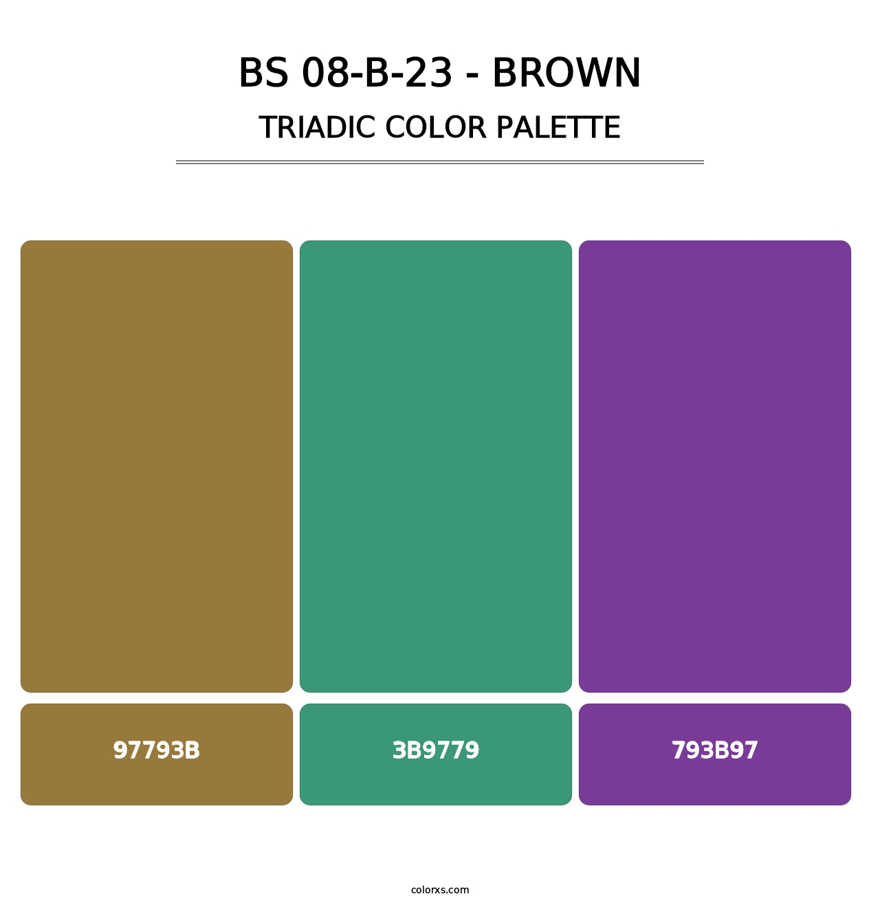 BS 08-B-23 - Brown - Triadic Color Palette