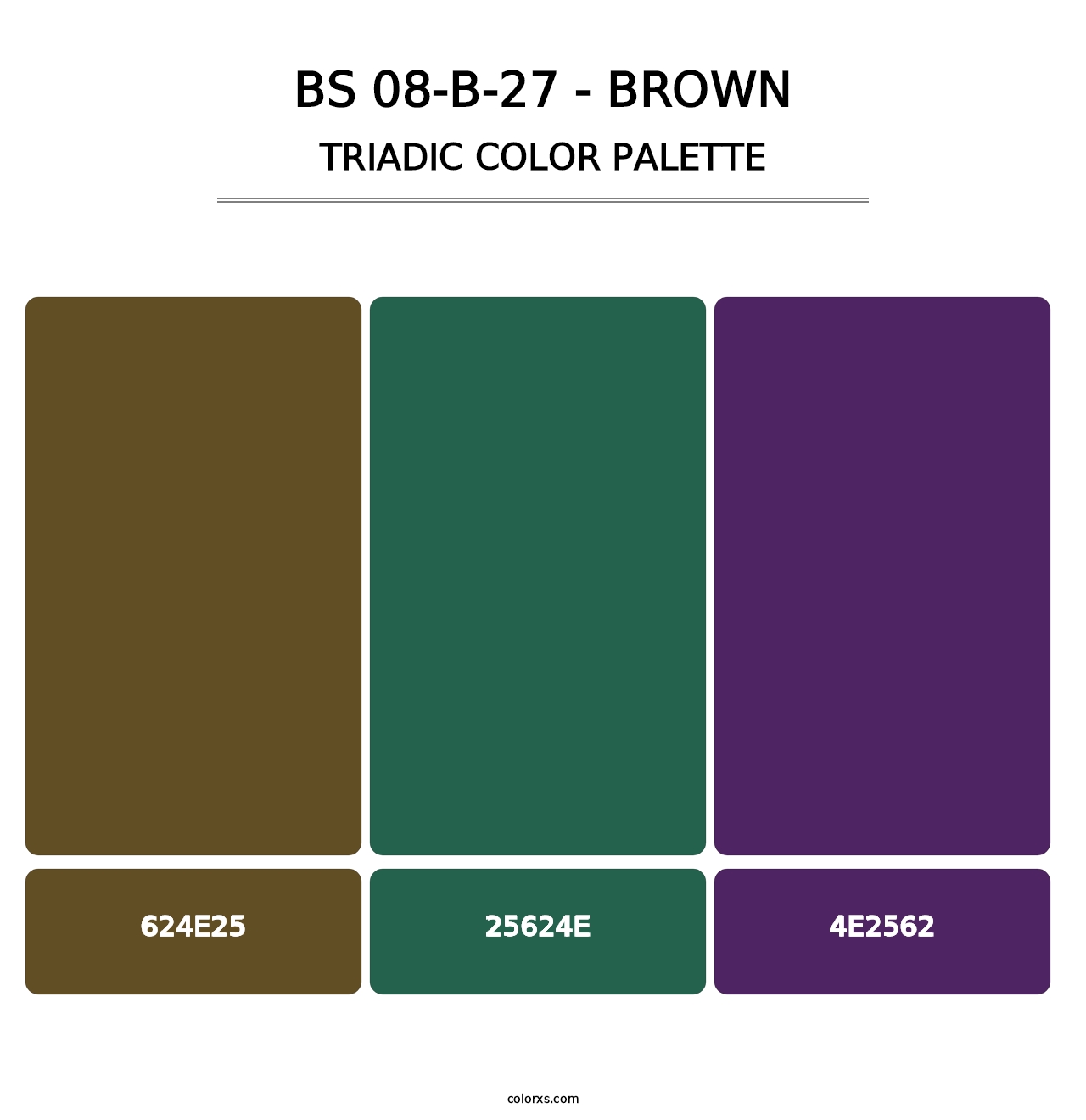 BS 08-B-27 - Brown - Triadic Color Palette