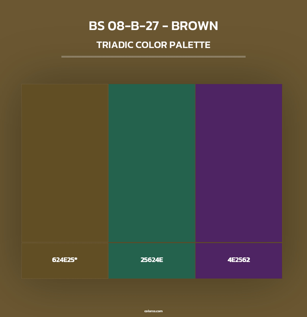 BS 08-B-27 - Brown - Triadic Color Palette