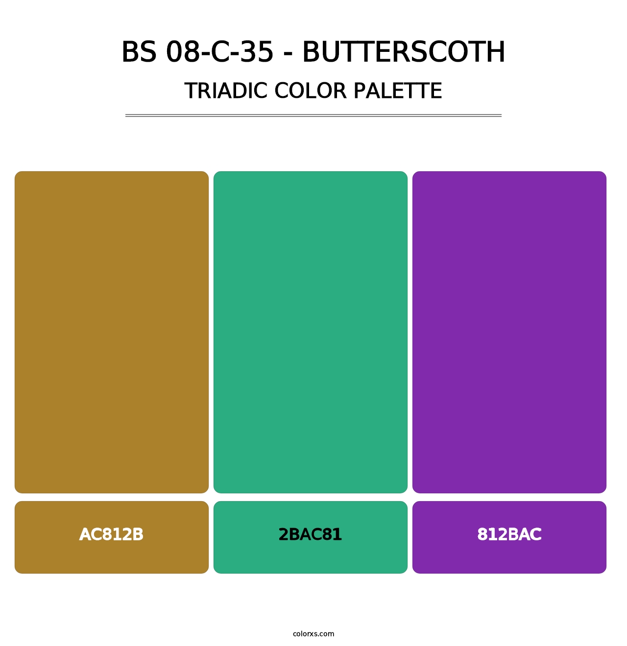 BS 08-C-35 - Butterscoth - Triadic Color Palette