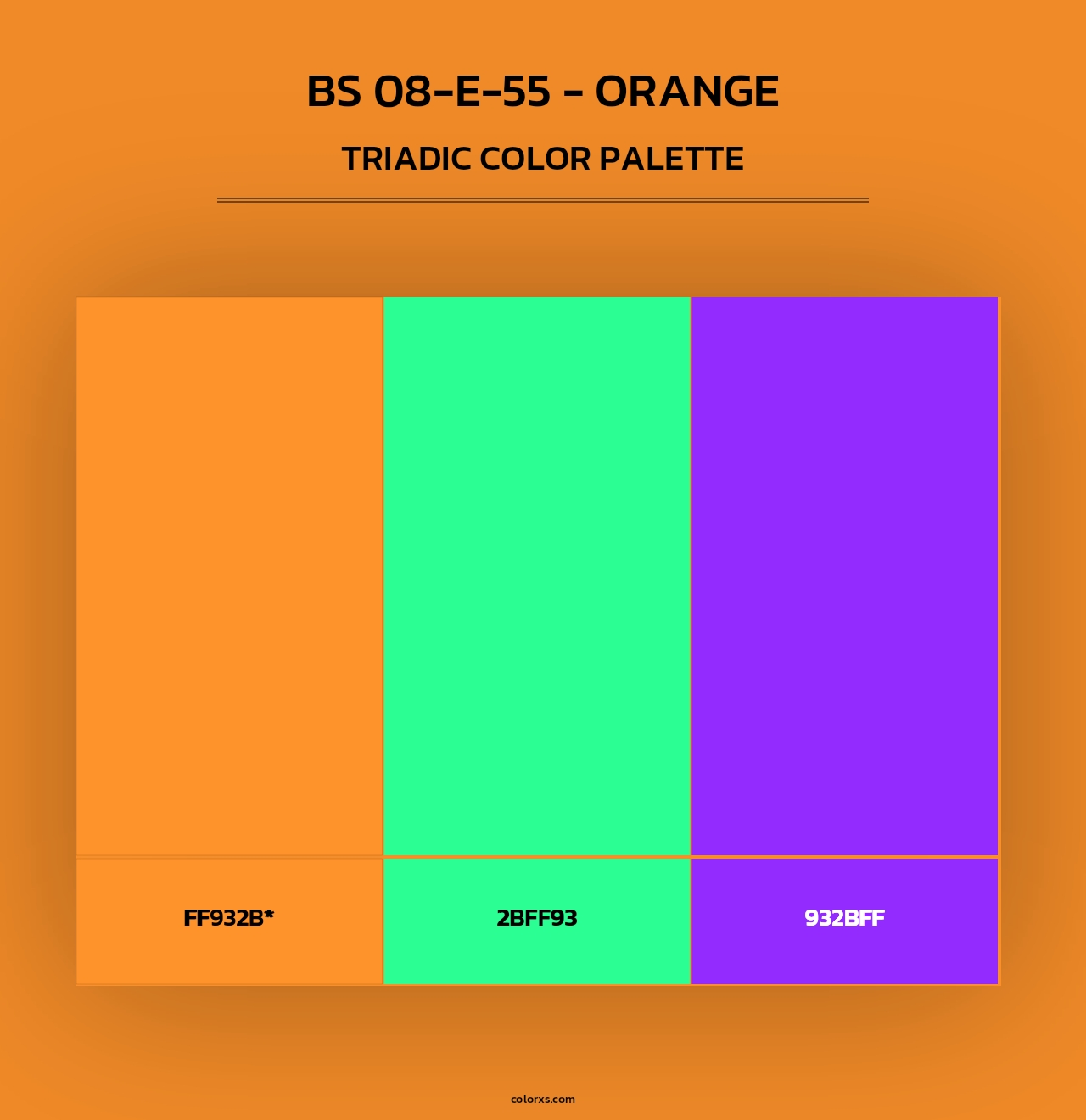 BS 08-E-55 - Orange - Triadic Color Palette