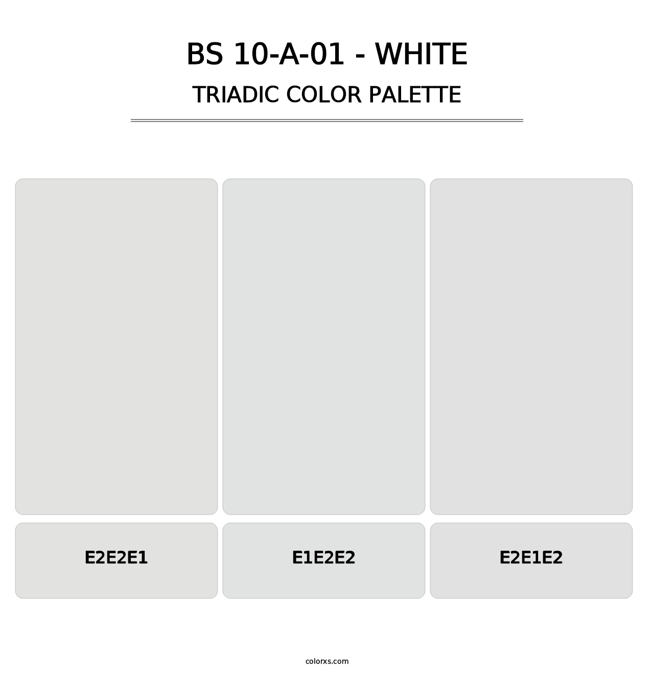 BS 10-A-01 - White - Triadic Color Palette