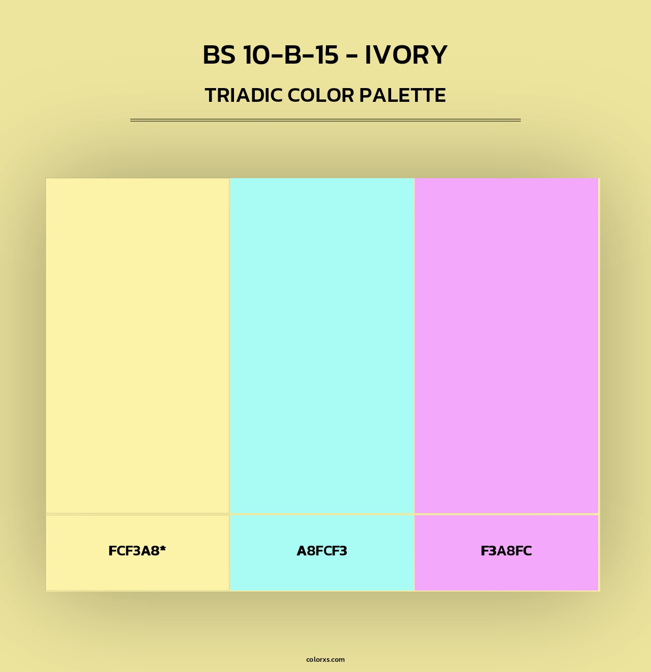 BS 10-B-15 - Ivory - Triadic Color Palette