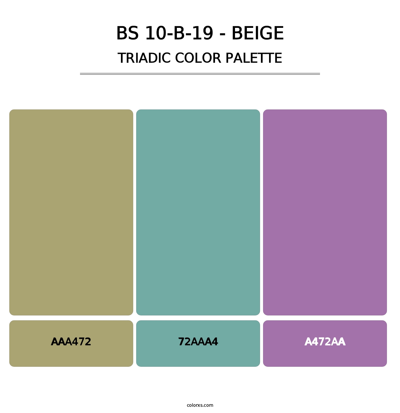 BS 10-B-19 - Beige - Triadic Color Palette