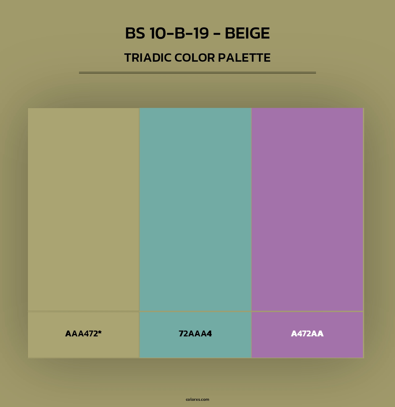 BS 10-B-19 - Beige - Triadic Color Palette