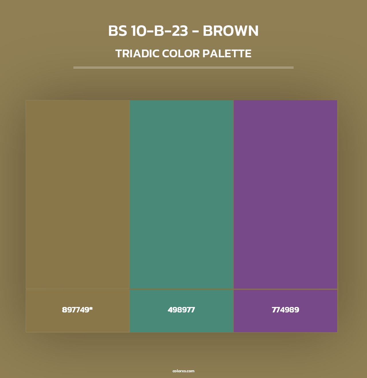 BS 10-B-23 - Brown - Triadic Color Palette