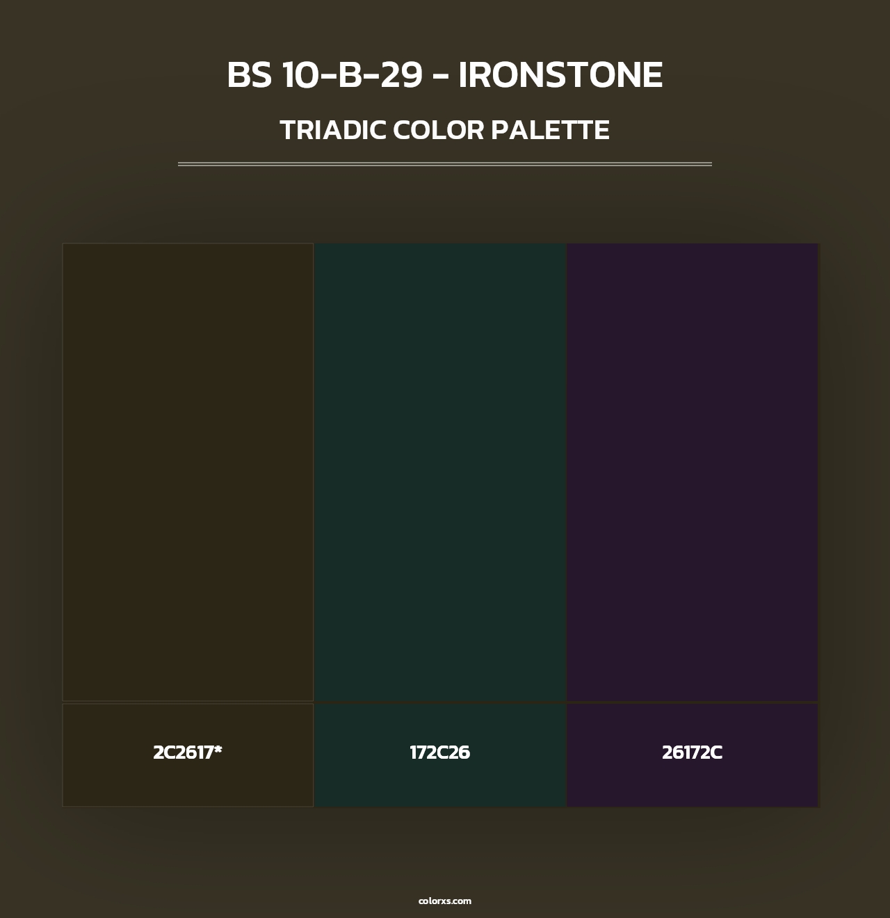 BS 10-B-29 - Ironstone - Triadic Color Palette