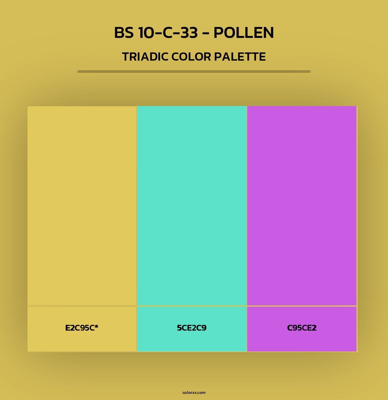 BS 10-C-33 - Pollen - Triadic Color Palette