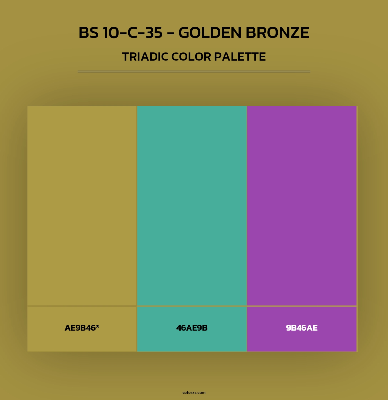 BS 10-C-35 - Golden Bronze - Triadic Color Palette