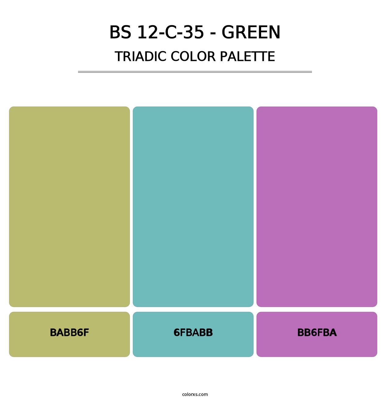 BS 12-C-35 - Green - Triadic Color Palette