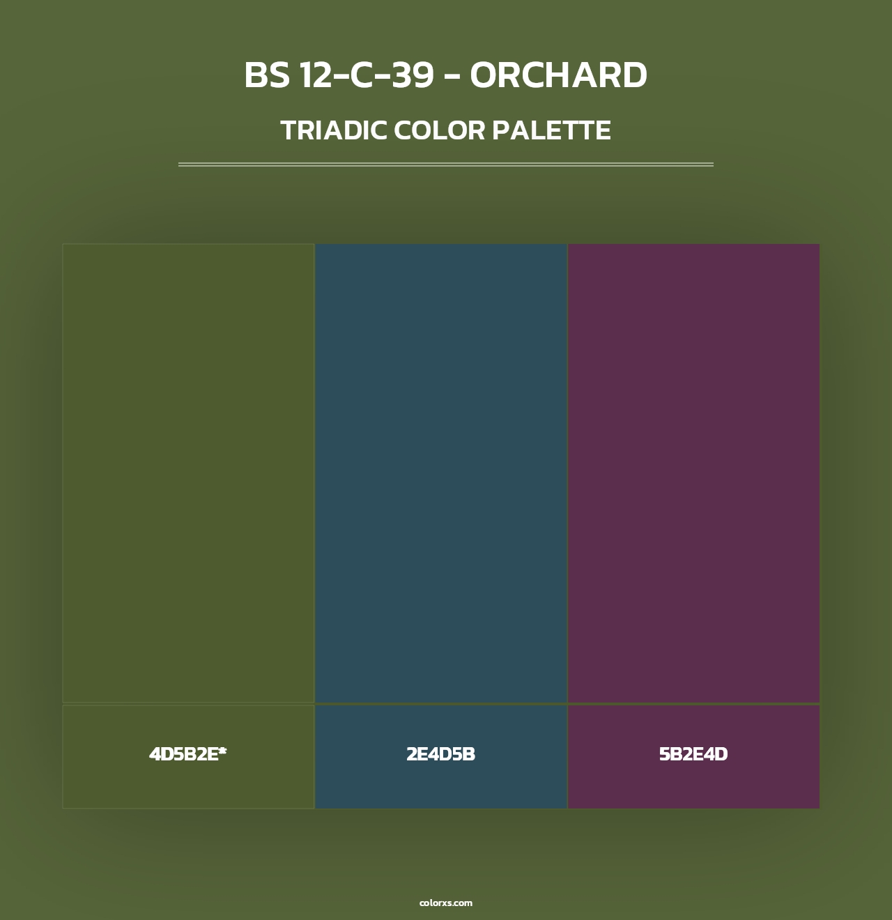 BS 12-C-39 - Orchard - Triadic Color Palette
