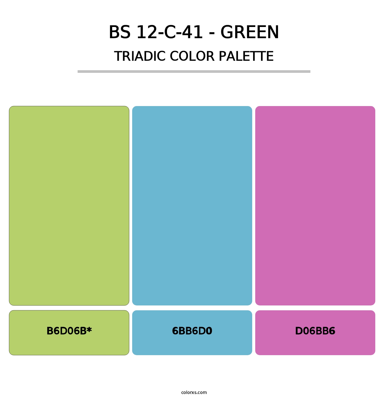 BS 12-C-41 - Green - Triadic Color Palette