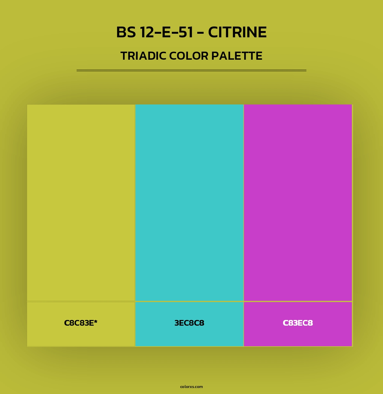 BS 12-E-51 - Citrine - Triadic Color Palette