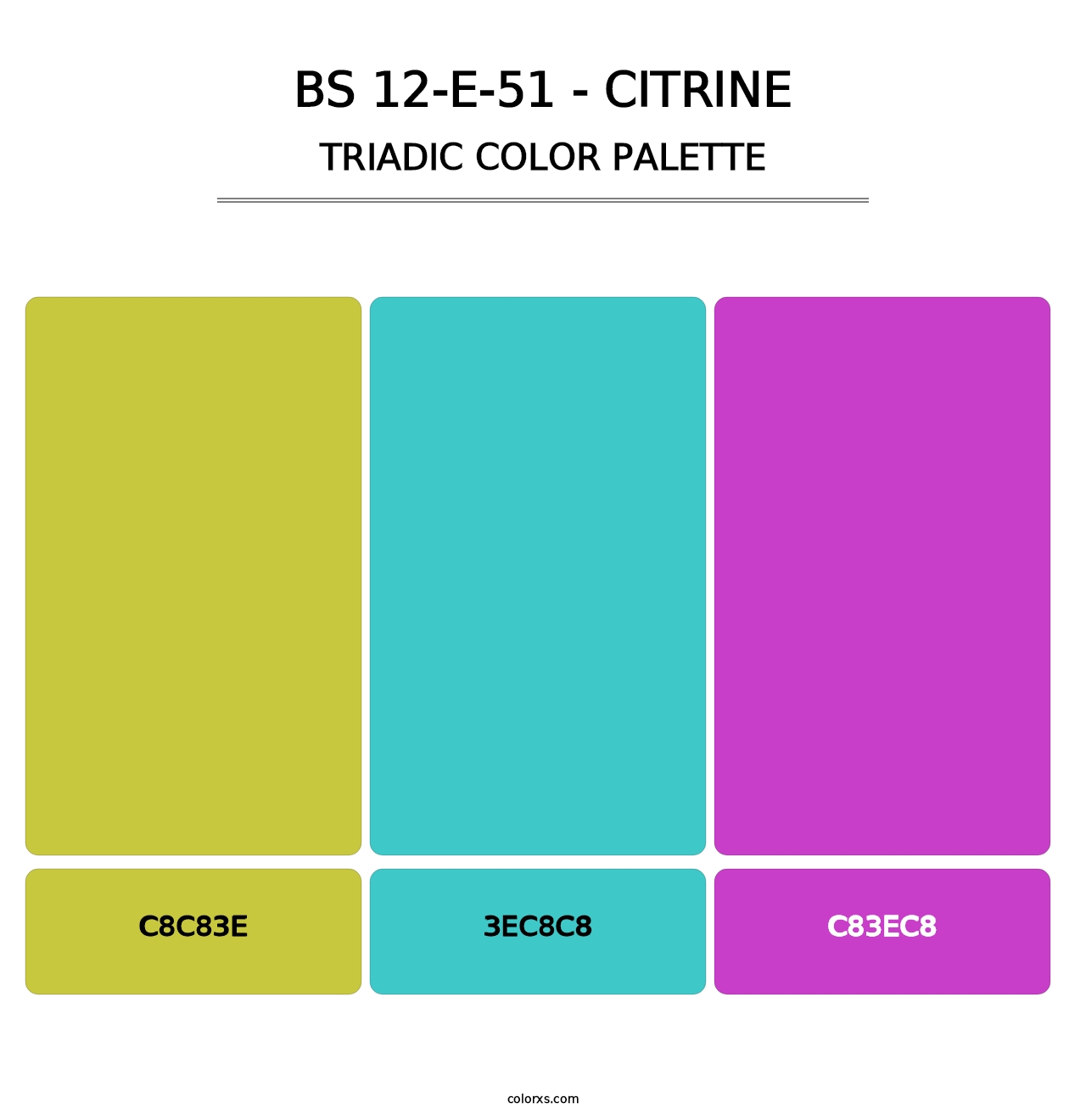 BS 12-E-51 - Citrine - Triadic Color Palette