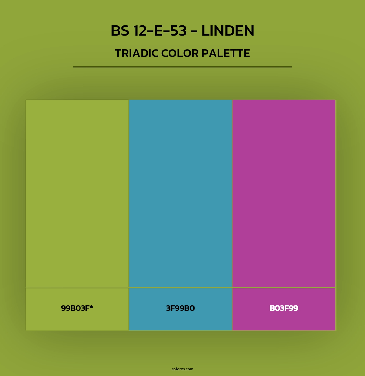 BS 12-E-53 - Linden - Triadic Color Palette