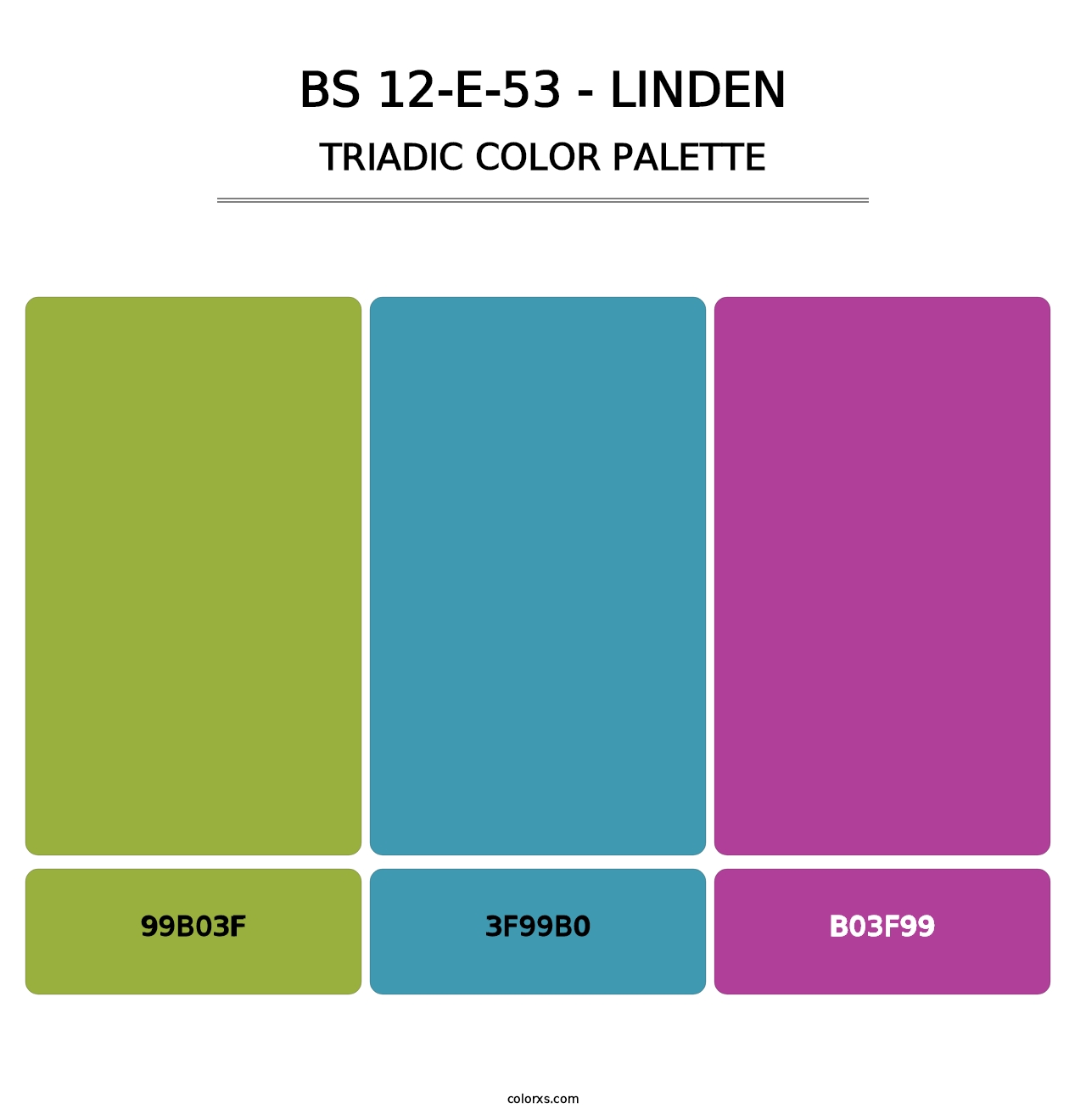 BS 12-E-53 - Linden - Triadic Color Palette