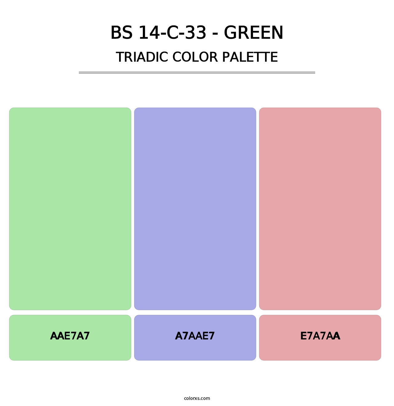 BS 14-C-33 - Green - Triadic Color Palette