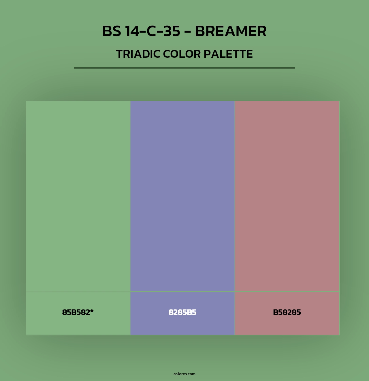 BS 14-C-35 - Breamer - Triadic Color Palette