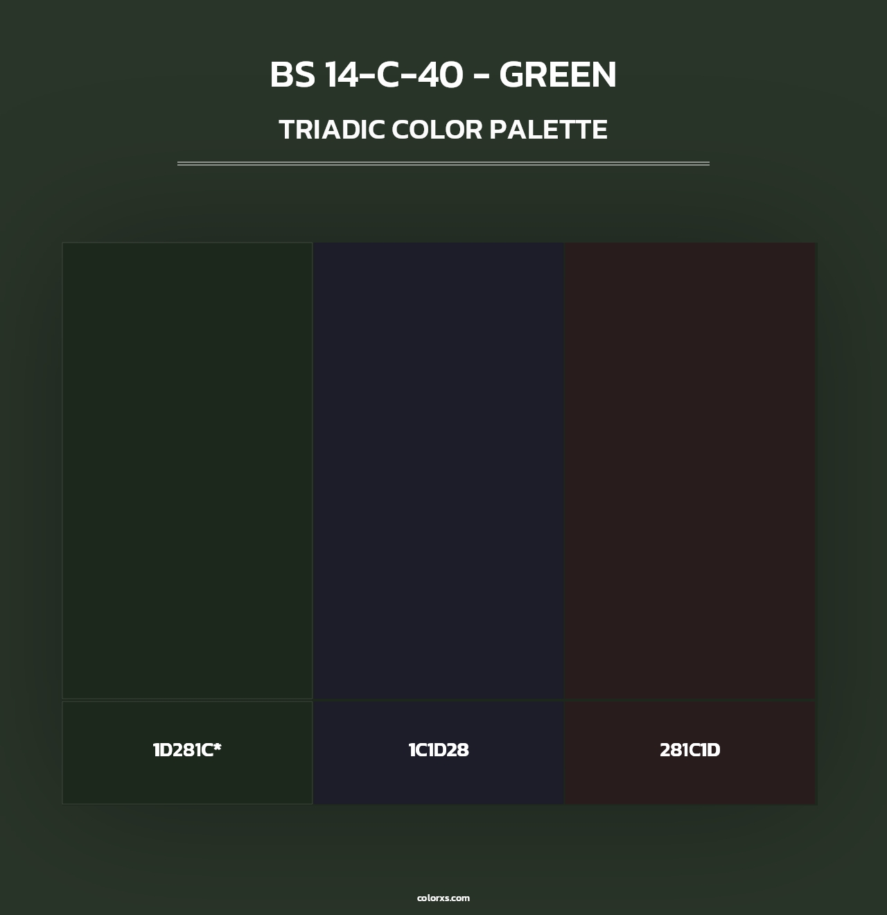 BS 14-C-40 - Green - Triadic Color Palette