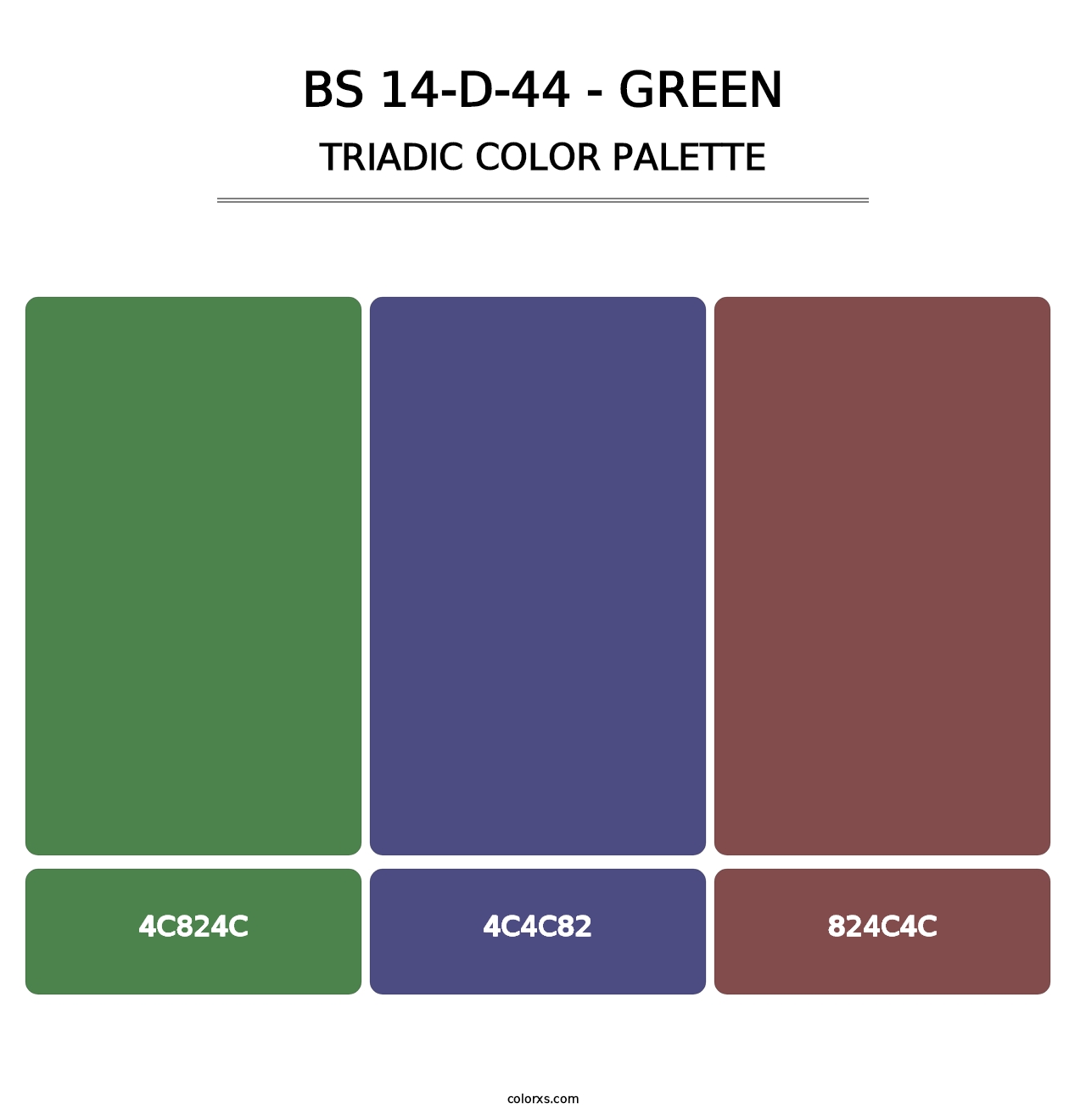 BS 14-D-44 - Green - Triadic Color Palette