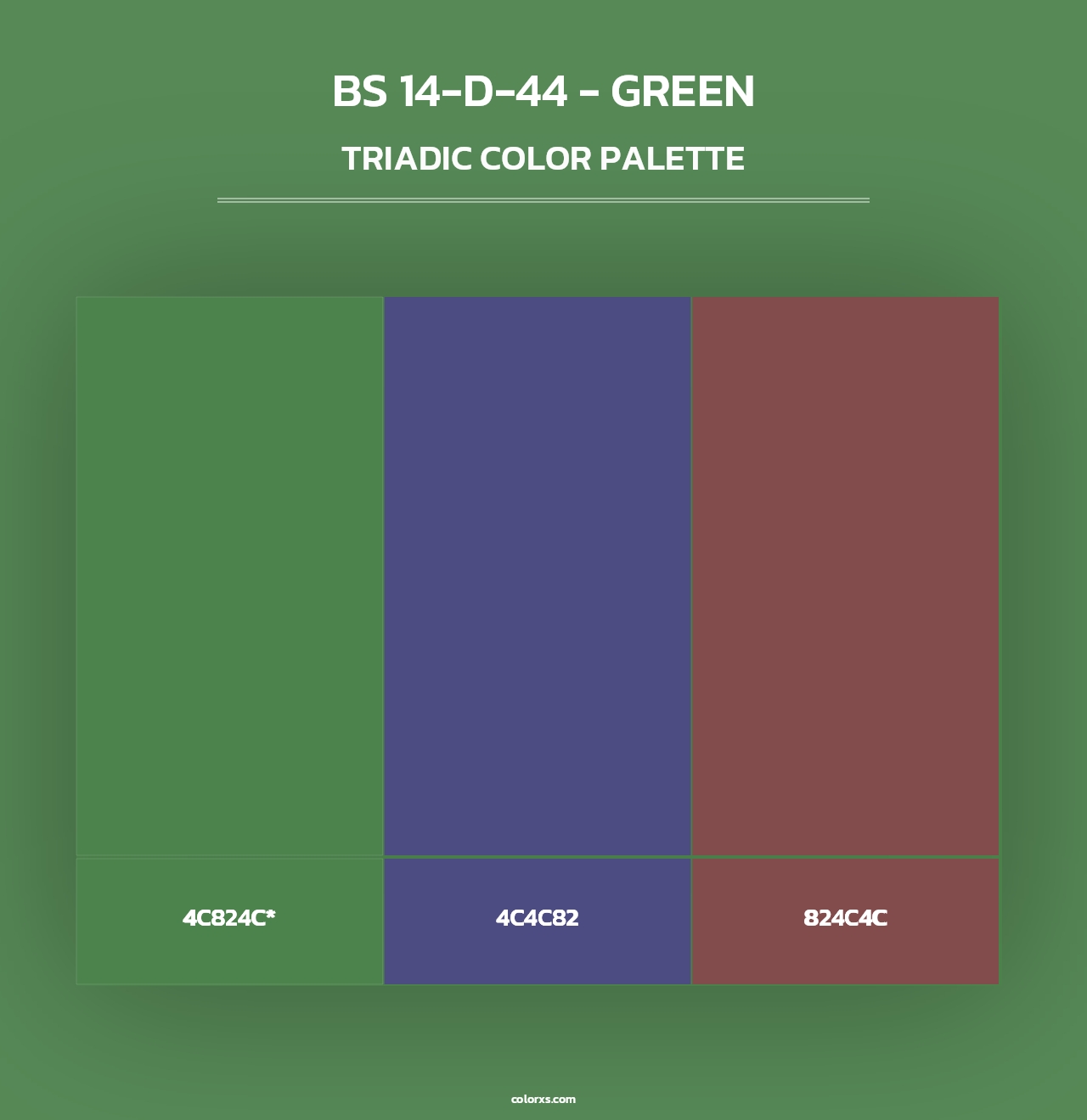 BS 14-D-44 - Green - Triadic Color Palette