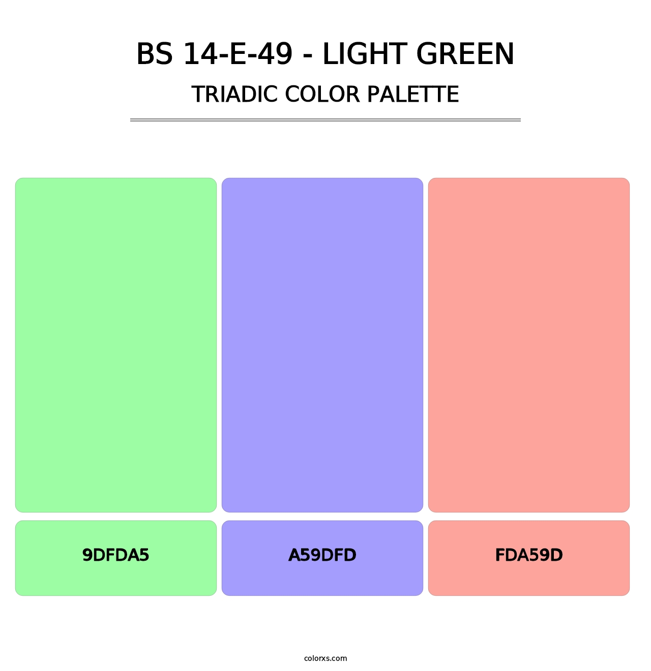 BS 14-E-49 - Light Green - Triadic Color Palette