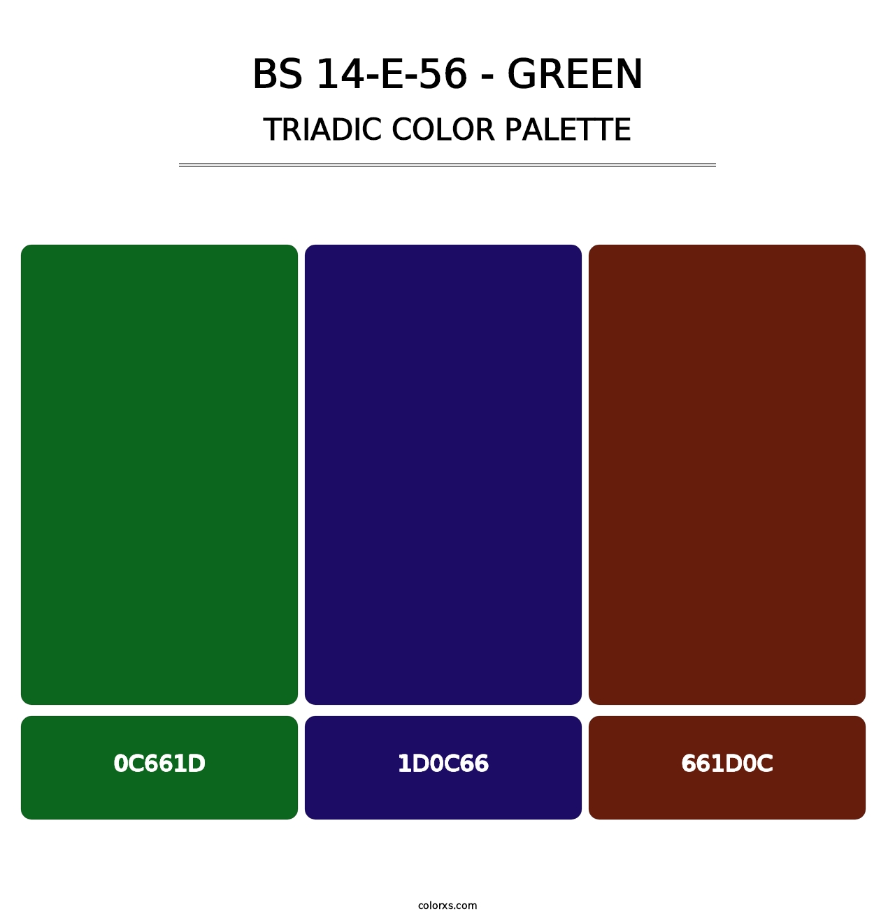 BS 14-E-56 - Green - Triadic Color Palette
