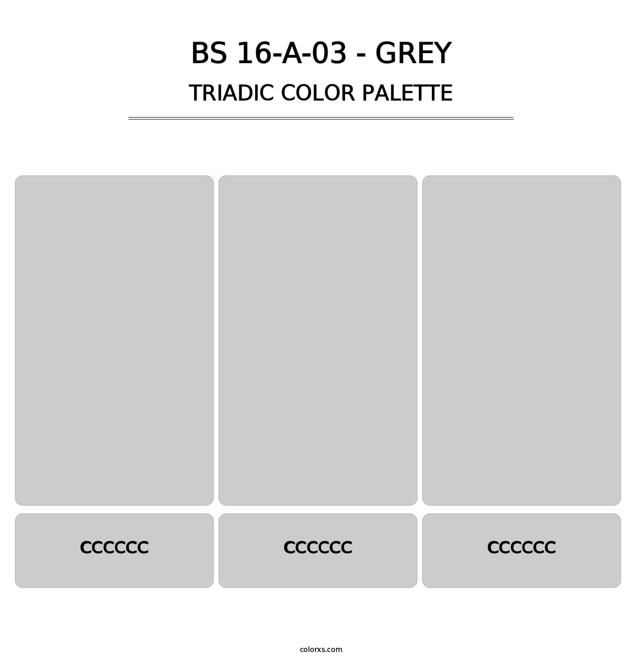 BS 16-A-03 - Grey - Triadic Color Palette