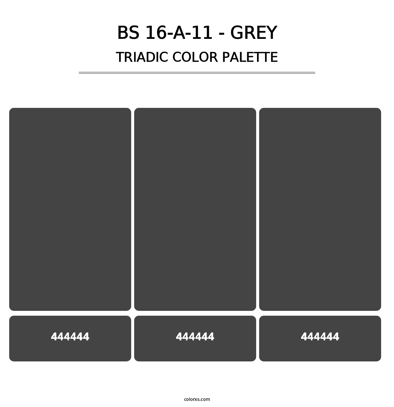 BS 16-A-11 - Grey - Triadic Color Palette
