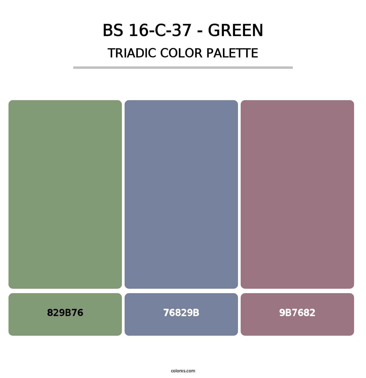 BS 16-C-37 - Green - Triadic Color Palette