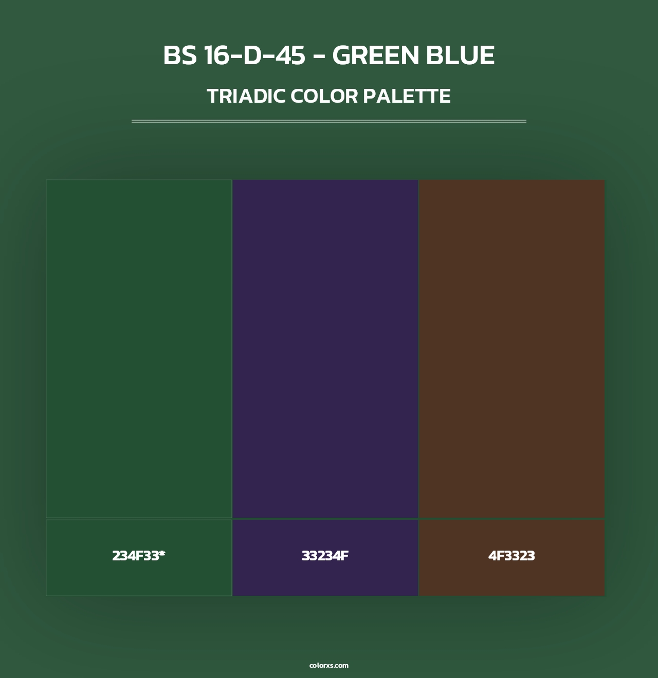 BS 16-D-45 - Green Blue - Triadic Color Palette