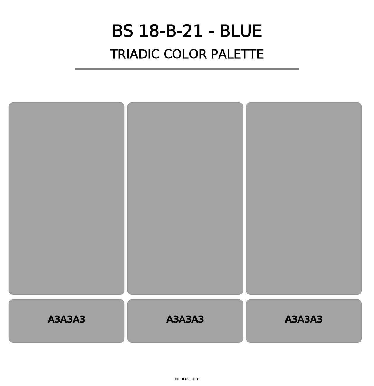BS 18-B-21 - Blue - Triadic Color Palette
