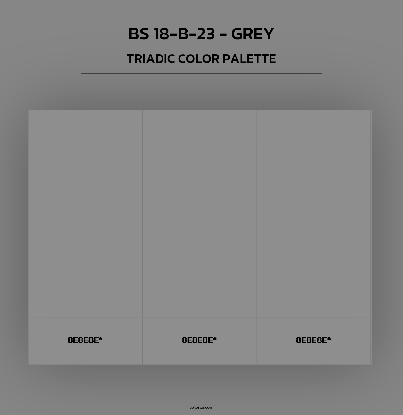 BS 18-B-23 - Grey - Triadic Color Palette