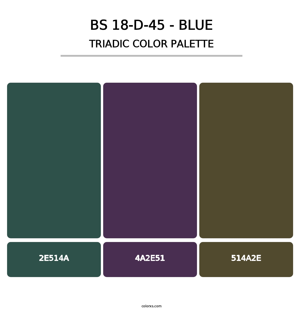 BS 18-D-45 - Blue - Triadic Color Palette