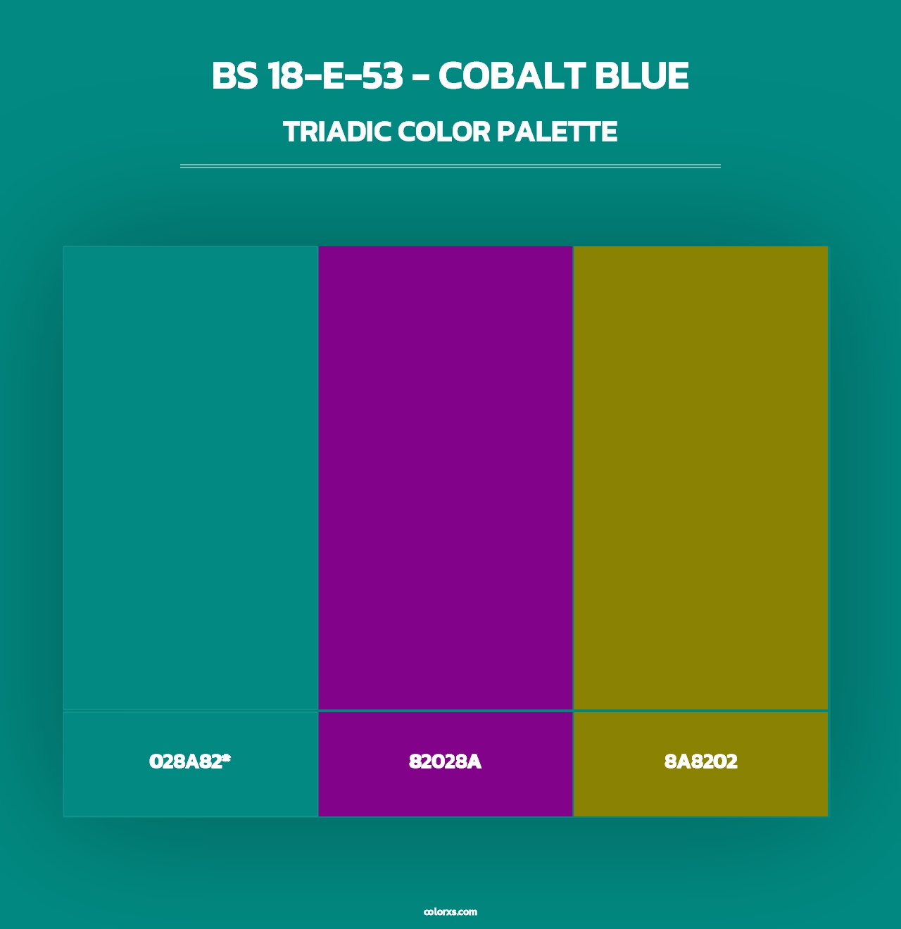 BS 18-E-53 - Cobalt Blue - Triadic Color Palette
