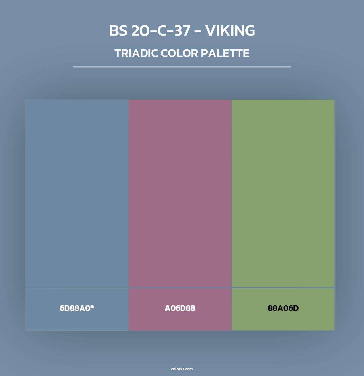 BS 20-C-37 - Viking - Triadic Color Palette