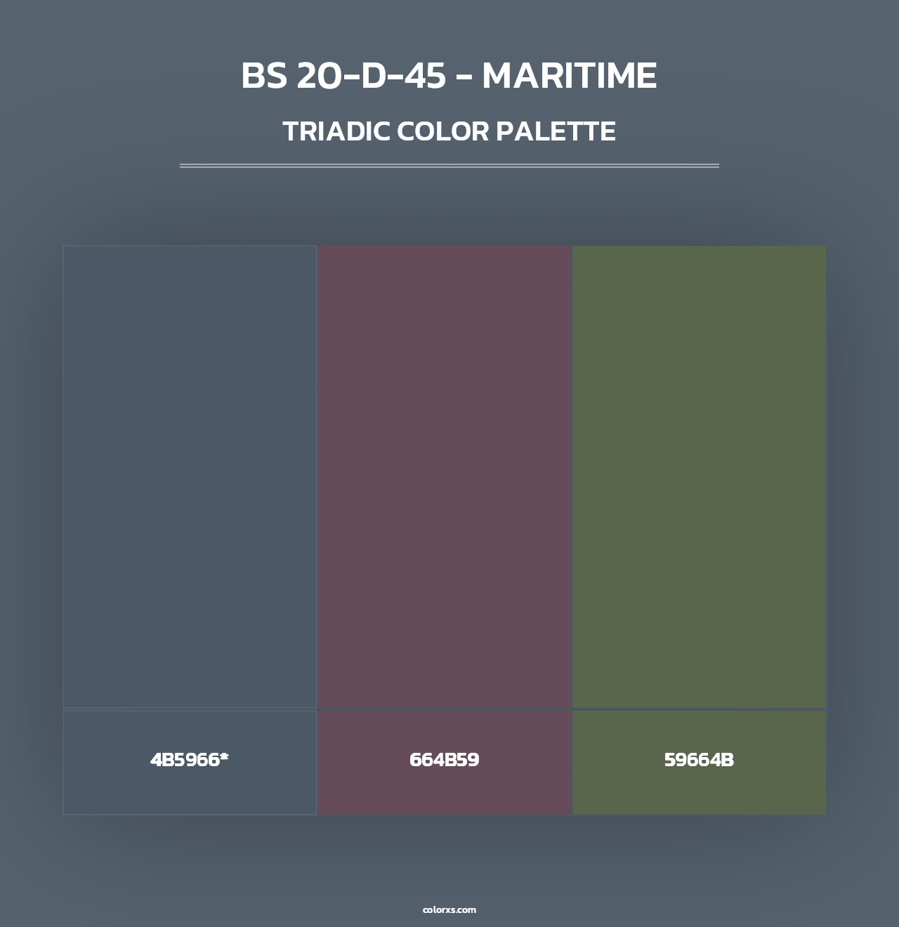 BS 20-D-45 - Maritime - Triadic Color Palette