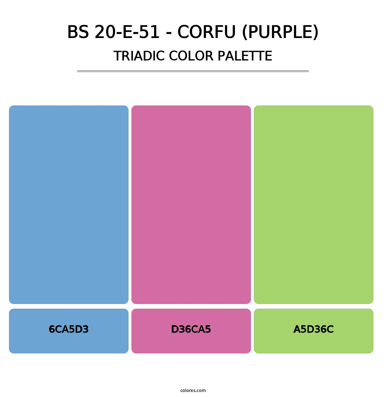 BS 20-E-51 - Corfu (Purple) - Triadic Color Palette