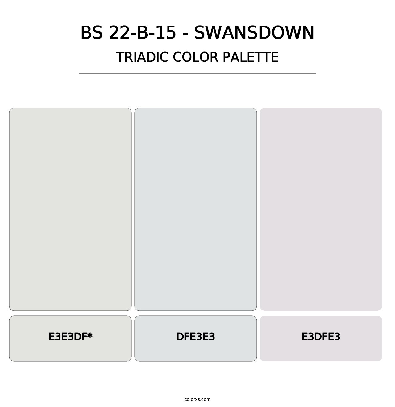 BS 22-B-15 - Swansdown - Triadic Color Palette