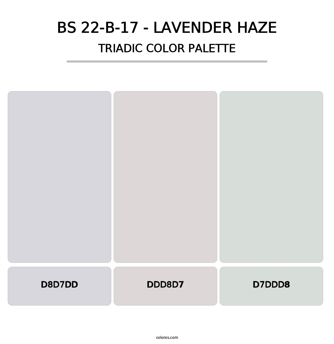 BS 22-B-17 - Lavender Haze - Triadic Color Palette