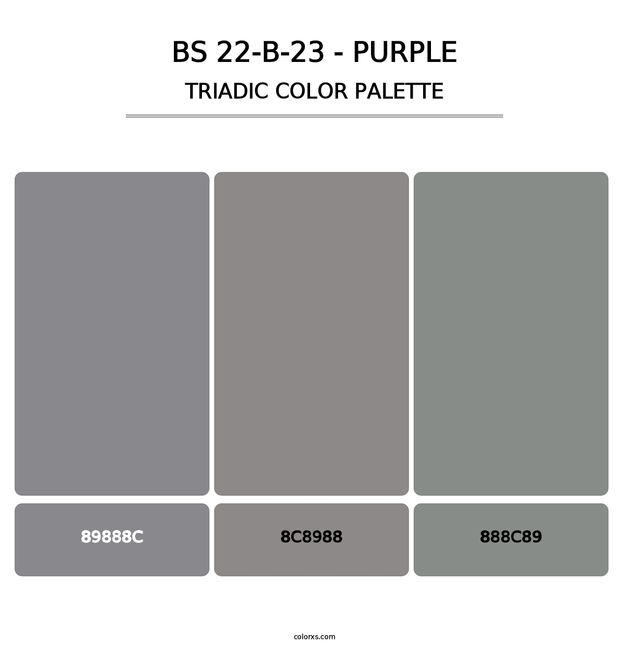 BS 22-B-23 - Purple - Triadic Color Palette