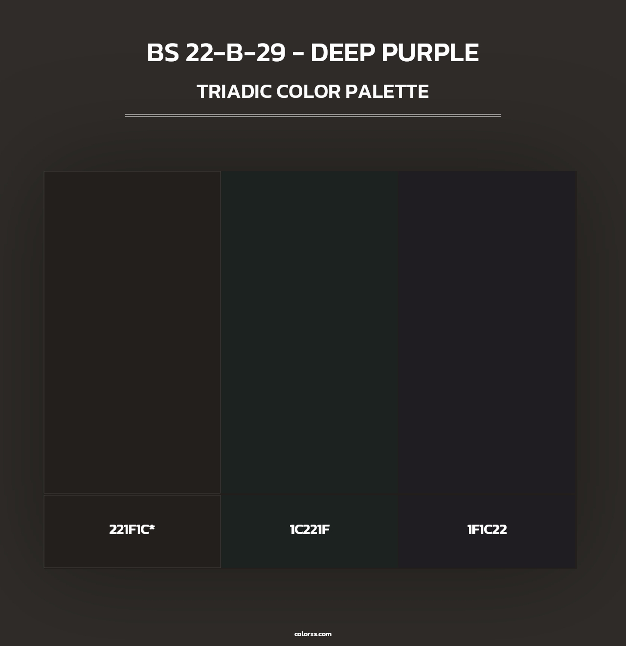 BS 22-B-29 - Deep Purple - Triadic Color Palette
